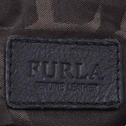 Pre Owned Furla Purple Saffiano Leather Boston Bag
