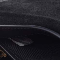 Pre Owned حقيبة كروس فورلا ميني متروبوليس فرو صناعي وجلد أسود