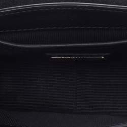 Pre Owned حقيبة كروس فورلا ميني متروبوليس فرو صناعي وجلد أسود