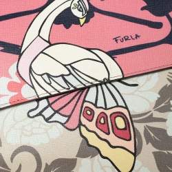 Pre Owned Furla Multicolor Leather Eden Wristlet Clutch
