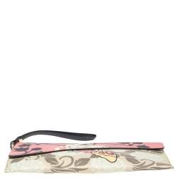 Pre Owned Furla Multicolor Leather Eden Wristlet Clutch