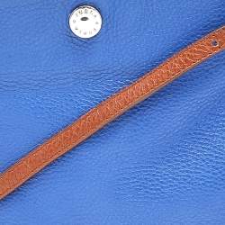 Pre Owned Furla Blue Leather Crossbody Bag