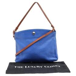 Pre Owned Furla Blue Leather Crossbody Bag