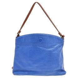 Pre Owned Furla Blue Leather Crossbody Bag