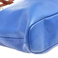 Pre Owned Furla Blue Leather Crossbody Bag