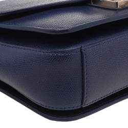 Pre Owned Furla Blue Leather Metropolis Shoulder Bag