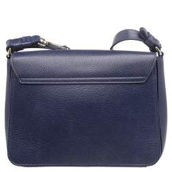 Pre Owned Furla Blue Leather Metropolis Shoulder Bag