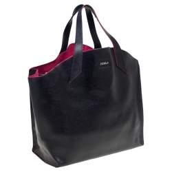 مملوكة مسبقًا حقيبة يد توتس فورلا جوكا جلد أسود صغيرة