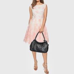 Pre Owned Furla Black Leather Shoulder Bag