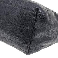 Pre Owned Furla Black Leather Shoulder Bag