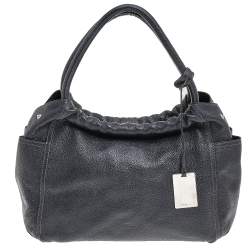 Pre Owned Furla Black Leather Shoulder Bag