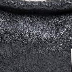 Pre Owned Furla Black Leather Shoulder Bag