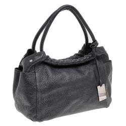 Pre Owned Furla Black Leather Shoulder Bag
