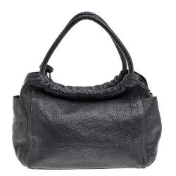 Pre Owned Furla Black Leather Shoulder Bag
