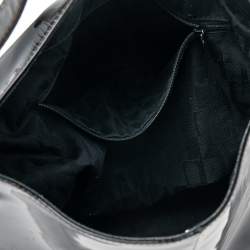 Pre Owned Furla Black Patent Leather Hobo