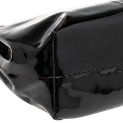 Pre Owned Furla Black Patent Leather Hobo