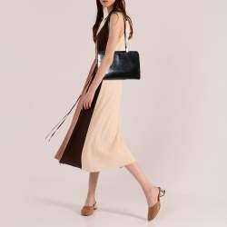 Pre Owned Furla Black Patent Leather Tote