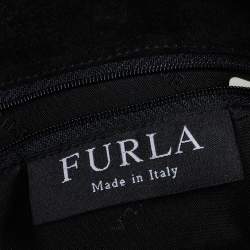 Pre Owned Furla Black Patent Leather Tote