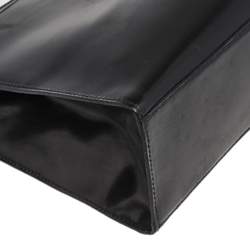 Pre Owned Furla Black Patent Leather Tote