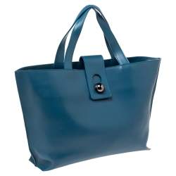 Pre Owned Furla Blue Leather Tote