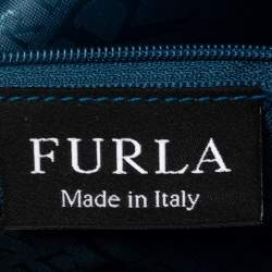Pre Owned Furla Blue Leather Tote
