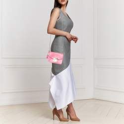 Pre Owned حقيبة كروس فندي ميني ميتروبوليس جلد وردي بسلسلة