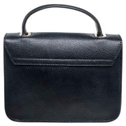 Furla Black Leather Mini Metropolis Top Handle Bag