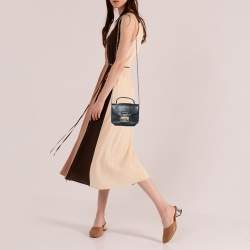 Furla Black Leather Mini Metropolis Top Handle Bag