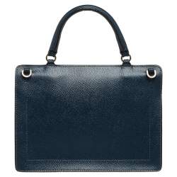 Pre Owned Furla Blue/Grey Leather Small Onice Top Handle Bag