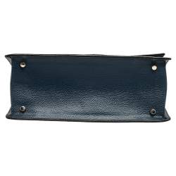 Pre Owned Furla Blue/Grey Leather Small Onice Top Handle Bag
