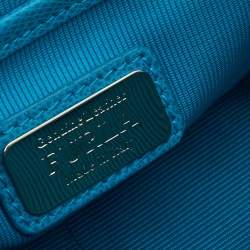 Pre Owned Furla Blue/Navy Blue Leather Mini Metropolis Papillon Crossbody Bag