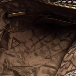 مملوكة مسبقًا حقيبة ساتشل فورلا بيبر كيرتيلا صغيرة جلد نقش ثعبان رمادي- أسود