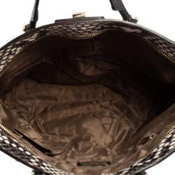 مملوكة مسبقًا حقيبة ساتشل فورلا بيبر كيرتيلا صغيرة جلد نقش ثعبان رمادي- أسود