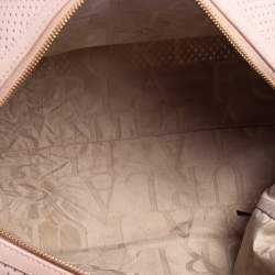 Pre Owned Furla Beige Perforated Leather Bowler Bag