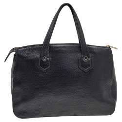 Pre Owned Furla Black Leather Large Giada Satchel