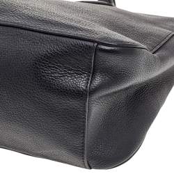 Pre Owned Furla Black Leather Large Giada Satchel