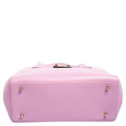 Pre Owned Furla Pink Leather Small Metropolis Tote