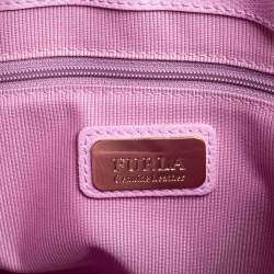 Pre Owned Furla Pink Leather Small Metropolis Tote