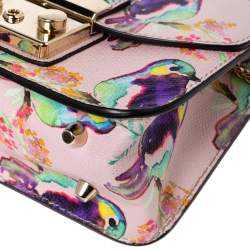 Pre Owned حقيبة كروس فورلا ميتروبوليس جلد مطبوع طيور متعدد الألوان بسلسل ة صغيرة