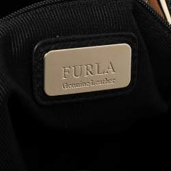 Pre Owned Furla Black Leather Elizabeth Zip Hobo