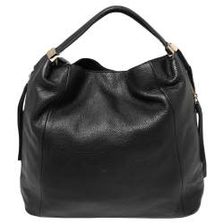 Pre Owned Furla Black Leather Elizabeth Zip Hobo