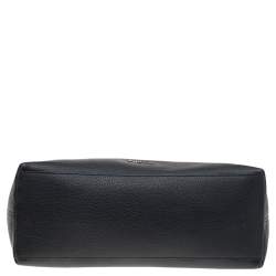 Pre Owned Furla Black Leather Top Handle Bag