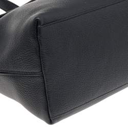 Pre Owned Furla Black Leather Top Handle Bag