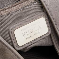 Pre Owned Furla Grey Leather Hobo