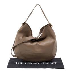 Pre Owned Furla Grey Leather Hobo