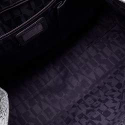 Pre Owned Furla Grey Croc Embossed Leather Top Handle Bag