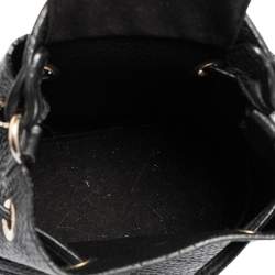 Pre Owned Furla Black Leather Mini Stacy Bucket Bag