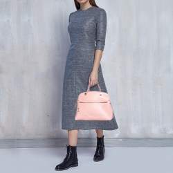 Pre Owned حقيبة ساتشل فورلا بيبر جلد  وردي دوم