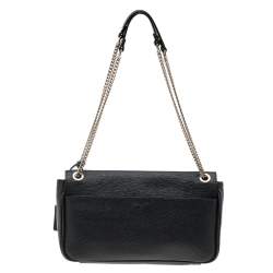 Pre Owned حقيبة كتف فورلا جوليا جلد سوداء بسلسلة  