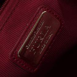 Pre Owned Furla Red Textured Leather Large Lotus Tote